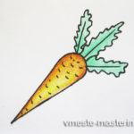Как нарисовать морковь карандашом поэтапно