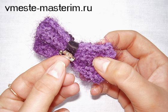 Комплект вязаной бижутерии Виолетта (мастер-класс)