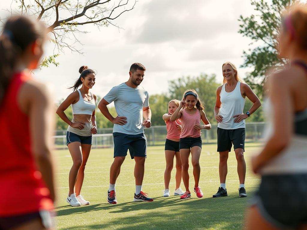 Athletic family Athletic familyфото