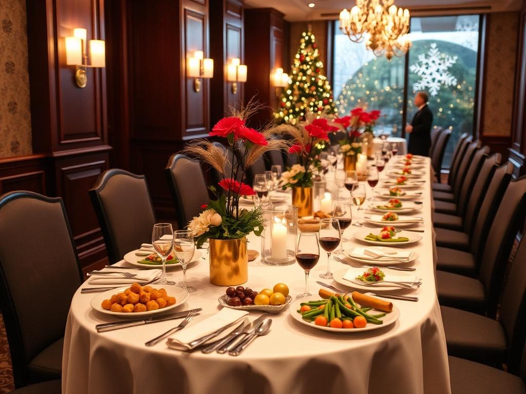 Выездной новогодний банкет: как устроить праздник так, чтобы о нём говорили ещё весь год