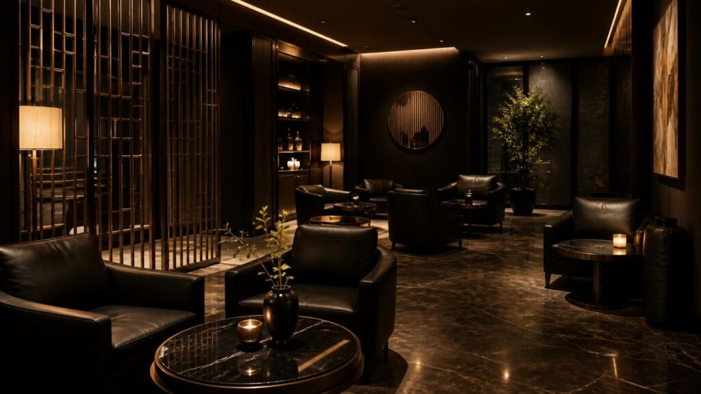 Приватный lounge-интерьер для отдыха взрослых